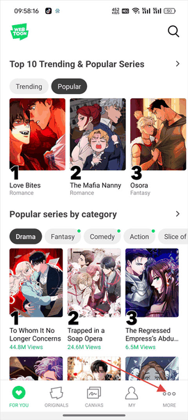 Webtoon漫画中文版下载